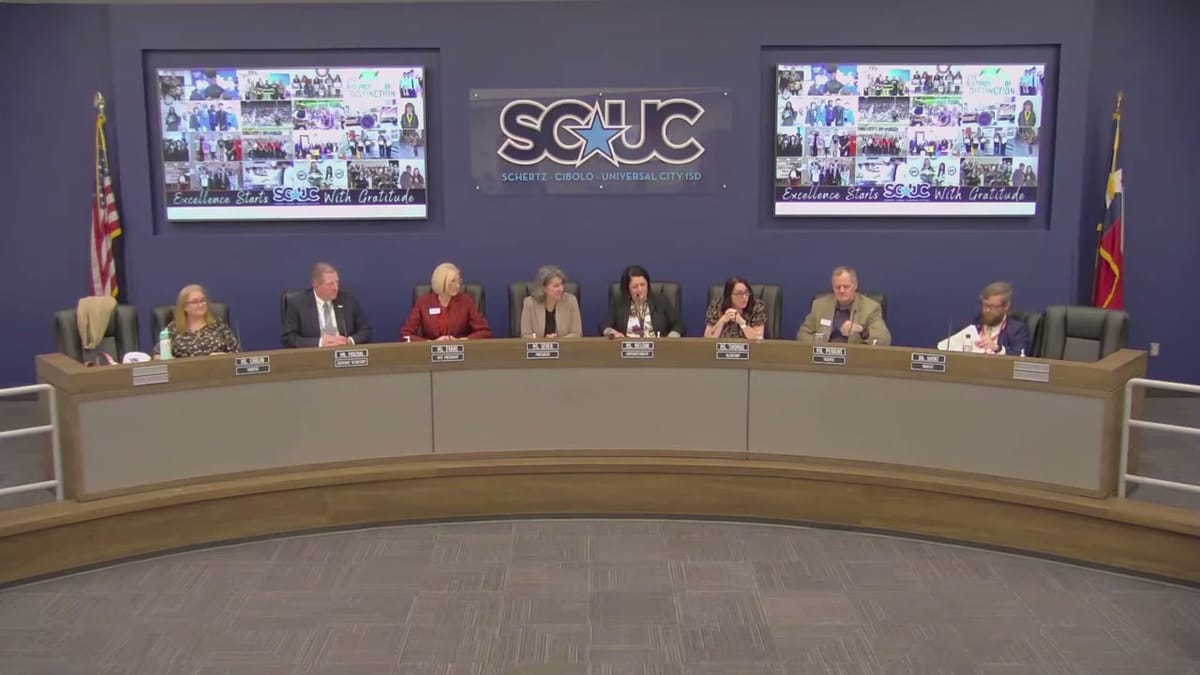 SCUCISD Board of Trustees during the Feb. 12, 2026 called board meeting